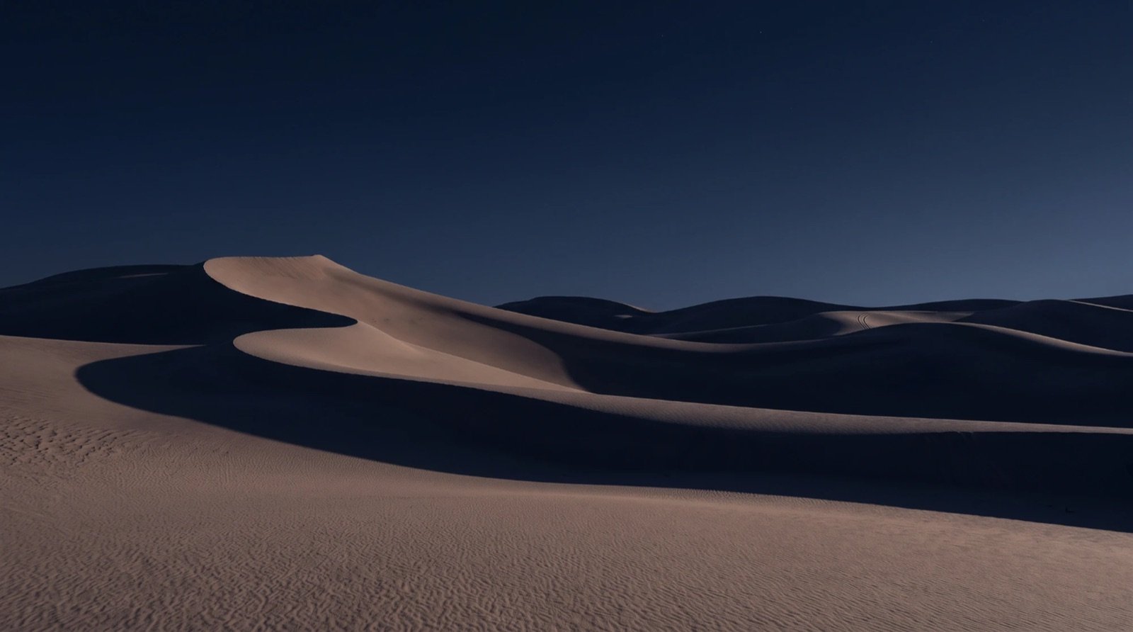 Saudi desert dunes at dusk