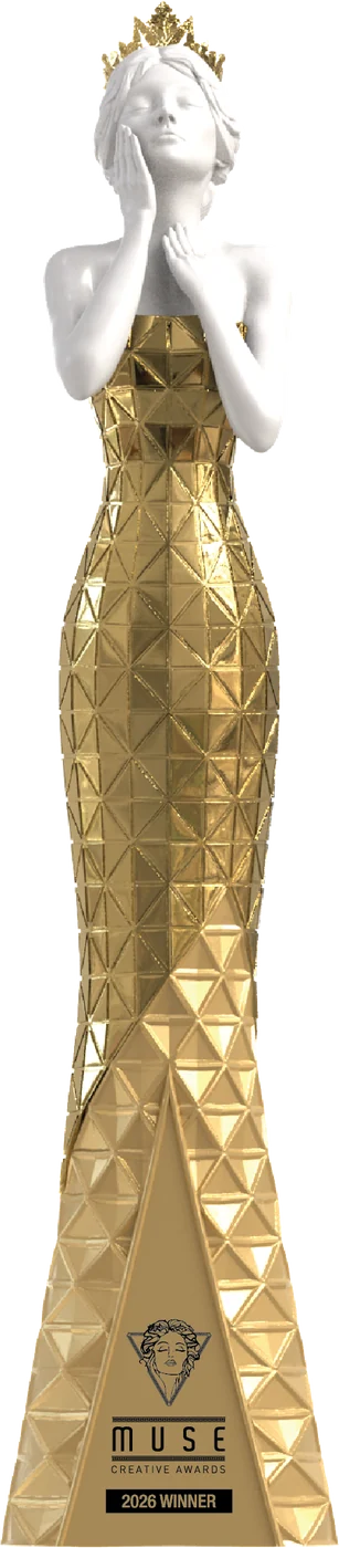 MUSE Creative Awards 2026 Gold Winner trophy awarded to FOURP, Saudi creative agency